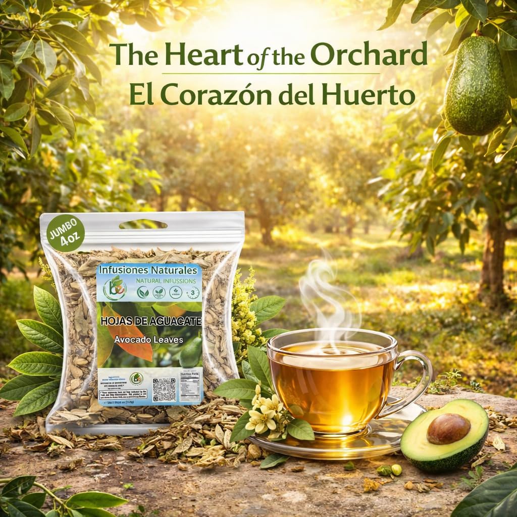 Avocado Tea Leaves 4oz - 100% Natural Hojas De Aguacate, Herbal Aromatic Tea, Caffeine-Free, Non-GMO, Single Pack