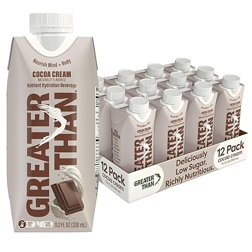Greater Than Nutrient Hydration Beverage, Electrolyte Drink for Gut Health & Energy with Coconut Water, Vitamins, Gluten Free, Plant Based, Low Sugar
