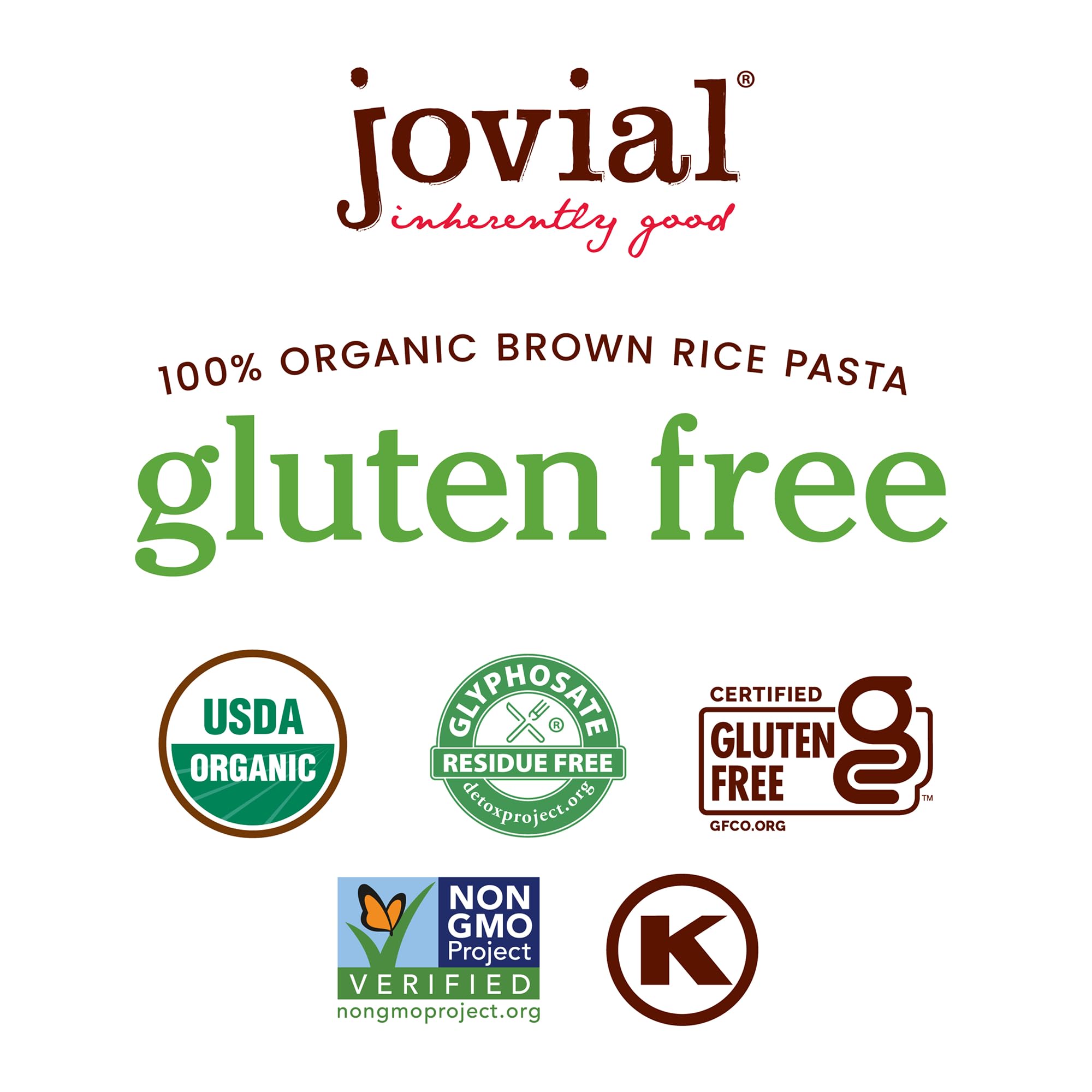 Jovial Organic Brown Rice Bucatini Pasta - Gluten Free Whole Grain Bucatini, Dairy Free, Made with 2 Ingredients, Non GMO, Artisan Crafted in Italy