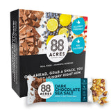 88 Acres Thin Granola Bars, Dark Chocolate Sea Salt, 18 Count, School Safe, Low Calorie, Allergen Free Seed & Oat Snack Bar, Gluten & Nut Free, Vegan