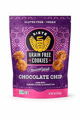 Siete Grain Free Cookies Mexican Vanilla Chocolate Chip - Gluten Free Vegan Cookies - Almond Flour Cookies with Coconut Oil - Dairy Free, Paleo