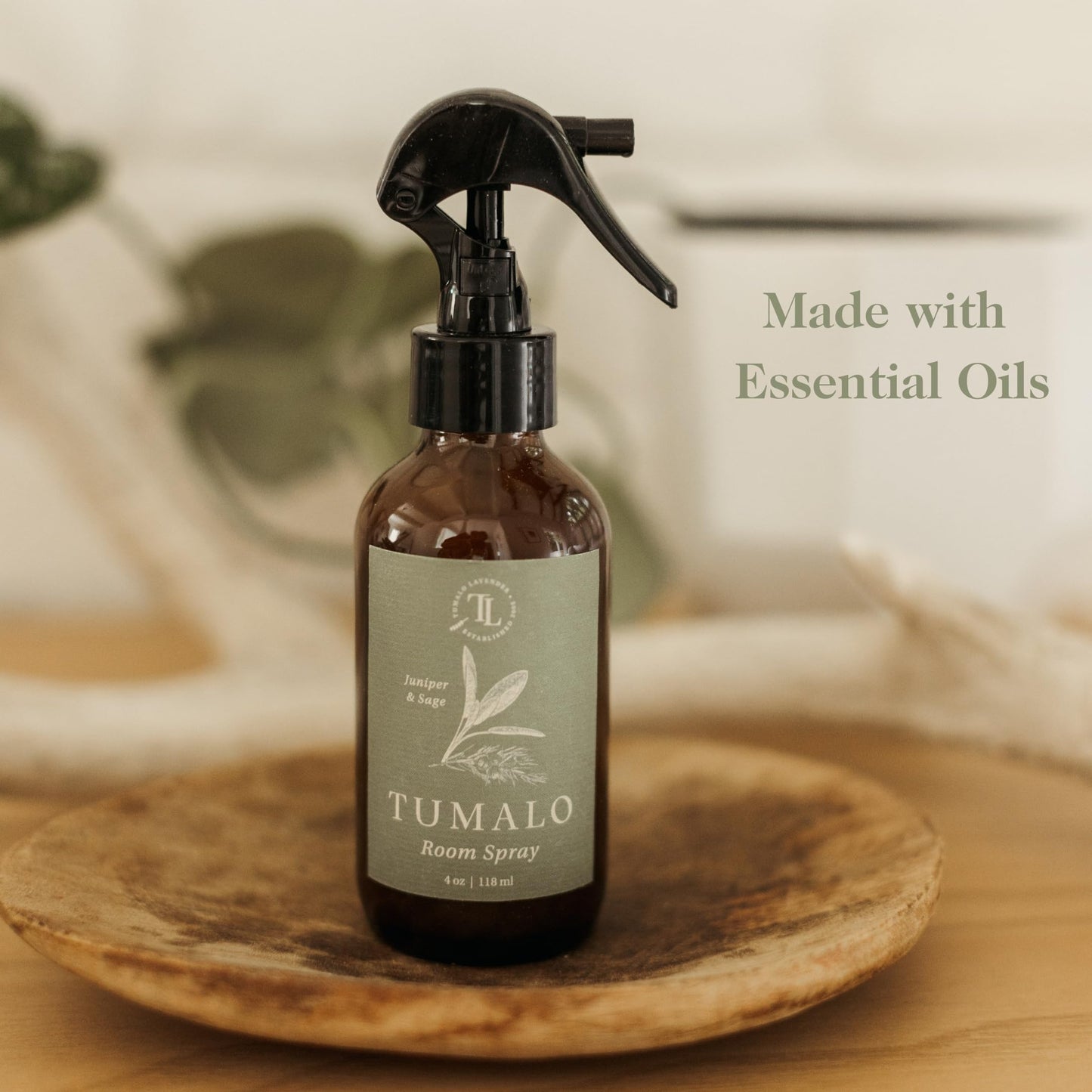Tumalo Lavender Room Spray - Sophisticated, All-Natural Home Fragrance, Pure Essential Oil Air Freshener & Odor Eliminator, Refreshing Scent - Made in