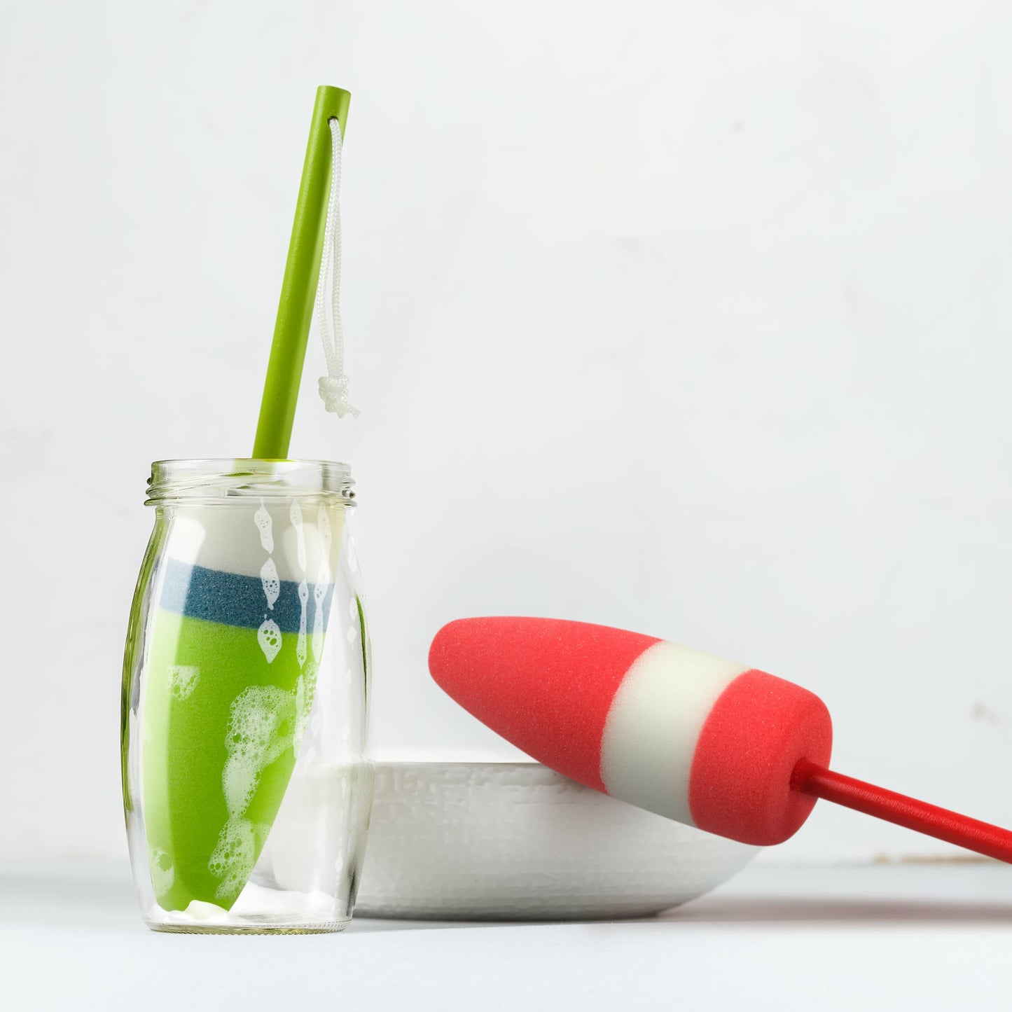 Genuine Fred Bottle Buoys Lobster Buoy Bottle Brush Long-Handle Sponges, Set of 2, Fun and Unique Nautical Design, Gift-Ready Packaging