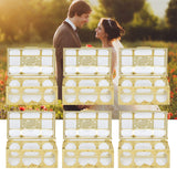 QANYEGN 12PCS Hollow Out Candy Box, Chocolate Gift Treat Boxes, Wedding Container Case for Wedding, Parties Use(Small-ld)