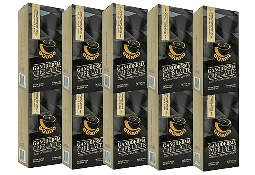 10 Boxes eGano Premium Ganoderma Café Latte Instant Coffee With Ganoderma Lucidum Extract (21g x 20Sachets / Box)