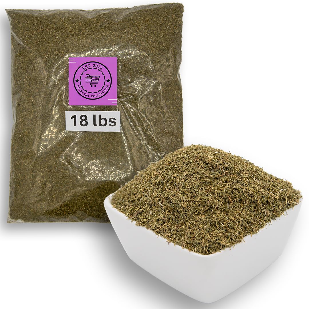 18 lbs Dried Dill Weed Seasoning - Despensa Colombiana Eneldo for cooking, Dried Dill Weed Bulk 288 oz - Dried Eneldo Ideal for Pickling, Cooking