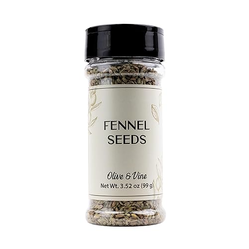 Olive & Vine Fennel Seed, Aromatic Spice, Seasoning for Roasts, Curries, and Breads, with Rich Tradition, Authentic Taste, For Global Recipes (3.52