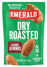 Emerald Nuts Dry Roasted Almonds (1-Pack) | 5 Oz Resealable Bag | Plant-Based Protein, Kosher Certified, Non-GMO | Contains No Artificial