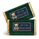 JarThenaAMCS 102Pcs Tartan Bear Candy Wrappers Baby Shower Chocolate Bar Wrappers We Can Bearly Wait Label Stickers for Gender Reveal Party Favors DIY