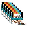 Kind Zero Added Sugar Healthy Snacks Bars, Dark Chocolate Nuts & Sea Salt, Gluten Free, High Fiber, Keto Snacks, 5g Protein, 30 Count