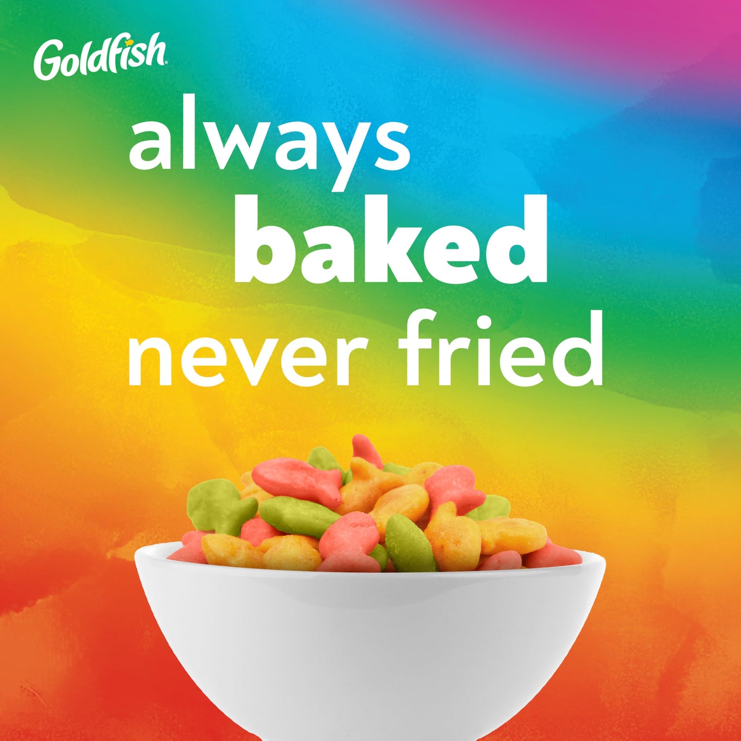 Goldfish Colors Cheddar Cheese Crackers, Baked Snack Crackers, 6.6 oz Bag