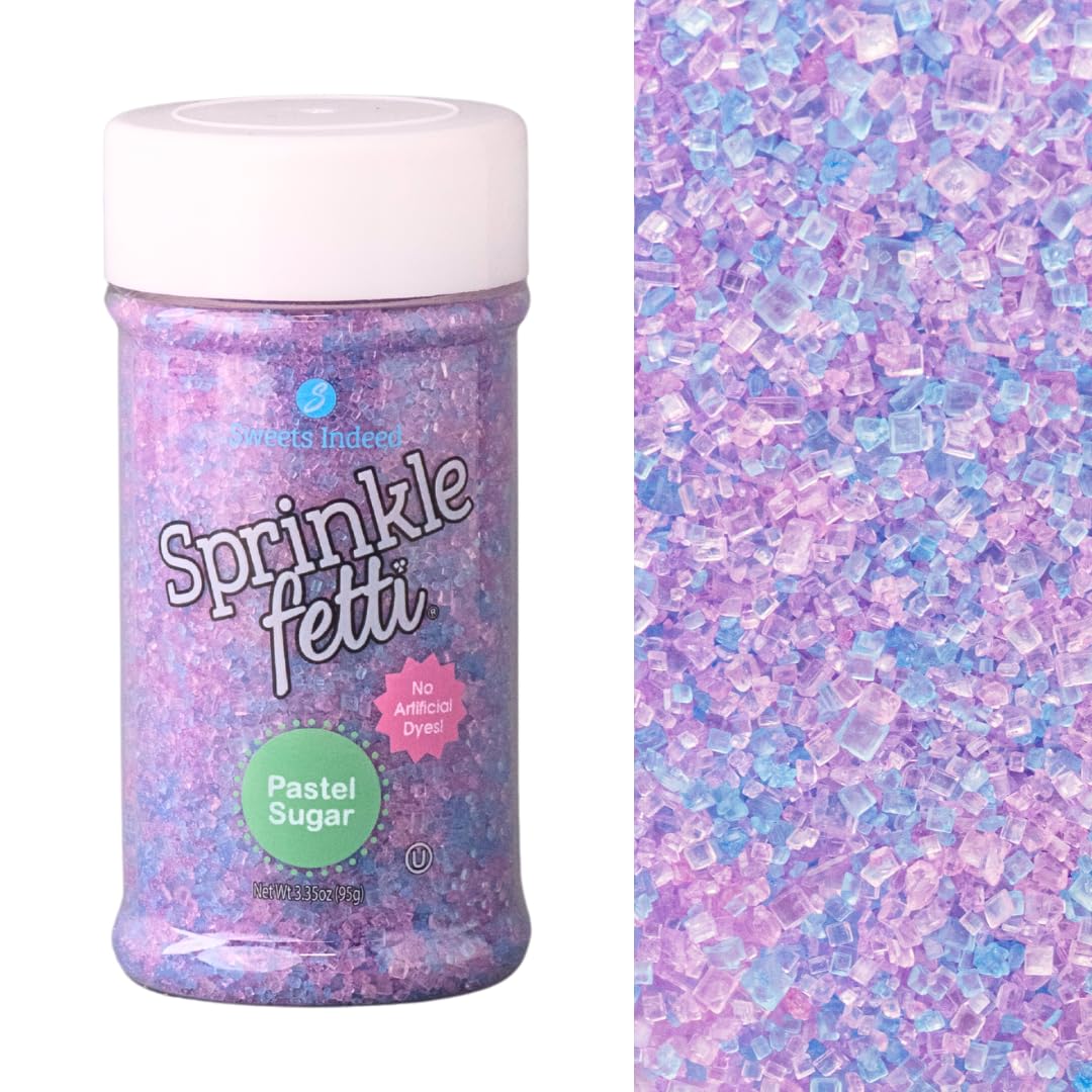Sweets Indeed Dye Free Pastel Sugar Mix, Dye Free, Edible Sugar Mix, Perfect for Cake Decorations, Baking, Ice Cream, Cookies, Cupcake Topper 3.35