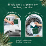 CLEANOMIC Laundry Detergent Sheets (Up To 192 Loads) 96 Ocean Breeze Sustainable Sanitizer Strips - Ideal for Travel & Home Liquidless Laundry by