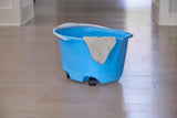 Quickie® Ez-Glide Bucket On Wheels, 5 Qt, Blue 20000ZQK - 1 Each