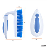 Superio Grout Brush, Dish Brush, Shower Scrubber Cleaning Brush, Stiff Bristles, Comfort Grip Handle, Blue Brush Cleaner for Kitchen, Bathroom