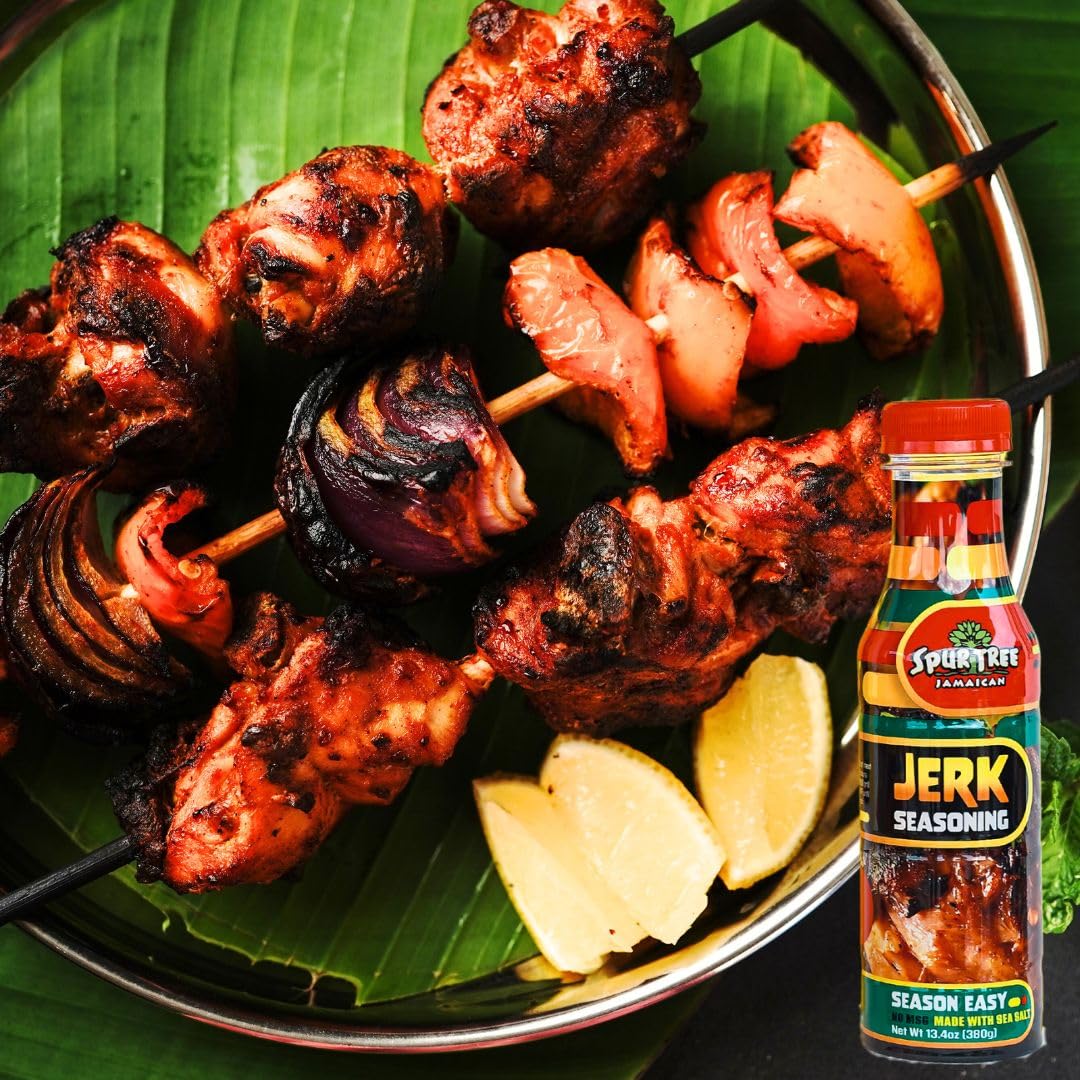 Spur Tree Jamaican Hot Jerk Seasoning 13.4 oz - Authentic Caribbean Jerk Seasoning - All-Natural and Fresh Ingredients from Jamaica
