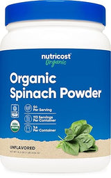 Nutricost Organic Spinach Powder 1LB - Pure, Gluten Free, Non-GMO, Certified Organic