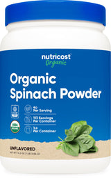 Nutricost Organic Spinach Powder 1LB - Pure, Gluten Free, Non-GMO, Certified Organic