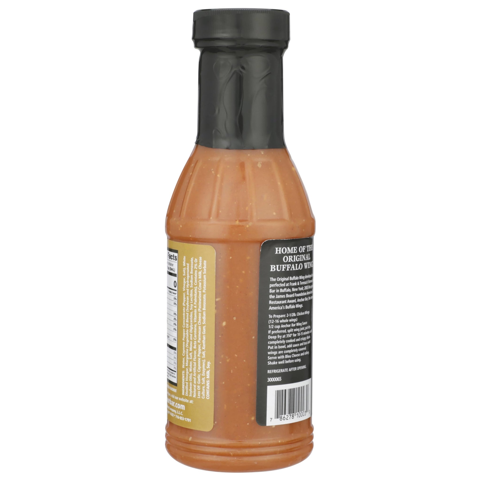 Anchor Bar Buffalo Wing Sauce Garlic Parmesan, 10 oz - Authentic Buffalo Wings Sauce, Savory Garlic Parmesan Wing & Dipping Sauce, Marinade