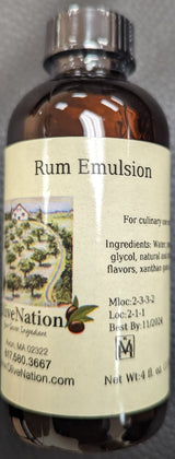 OliveNation Rum Baking Emulsion, Water Soluble, Kosher, Gluten Free, Vegan Flavoring - 4 ounces