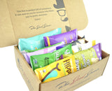 Deluxe VEGAN Snacks Care Package: Delicious Vegan Jerky, Protein Bars, Cookies, Chips, Puffs, Fruit & Nuts, Healthy Gift Basket Alternative, Snack