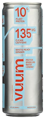 Vuum, White Peach Citrus Ginger Energy Drink, 12 Ounce