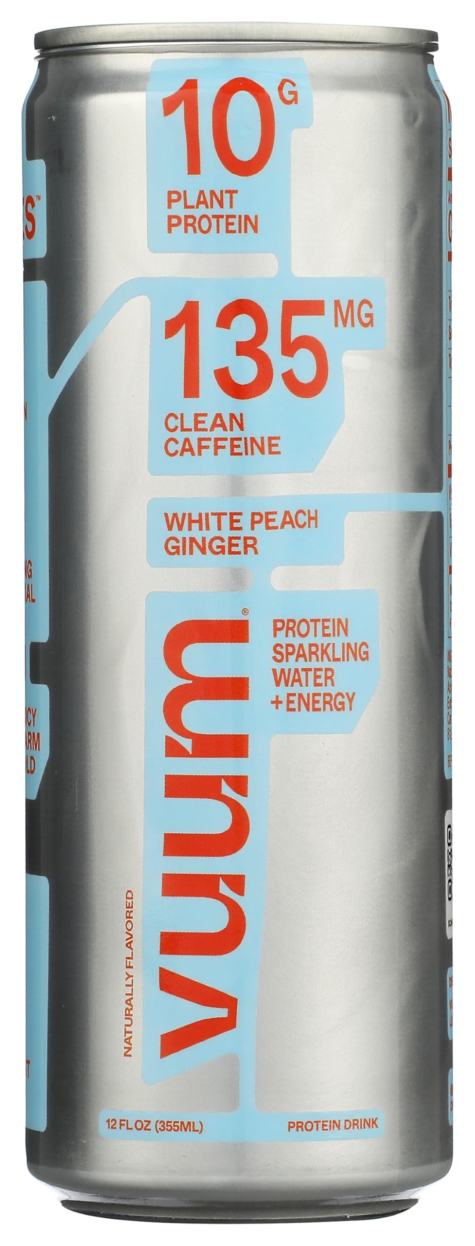 Vuum, White Peach Citrus Ginger Energy Drink, 12 Ounce