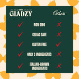 Giadzy by Giada De Laurentiis 3 Pack Gluten Free Mezzi Rigatoni - Made in Italy, Artisanal, Clean Ingredients - Non GMO