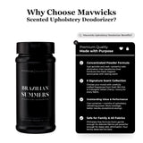 Mavwicks Fragrances - Upholstery Deodorizer (Brazilian Summers) 16 oz - Rug, Couch & Carpet Deodorizer - Vacuuming Powder, Pet Safe Carpet Freshener