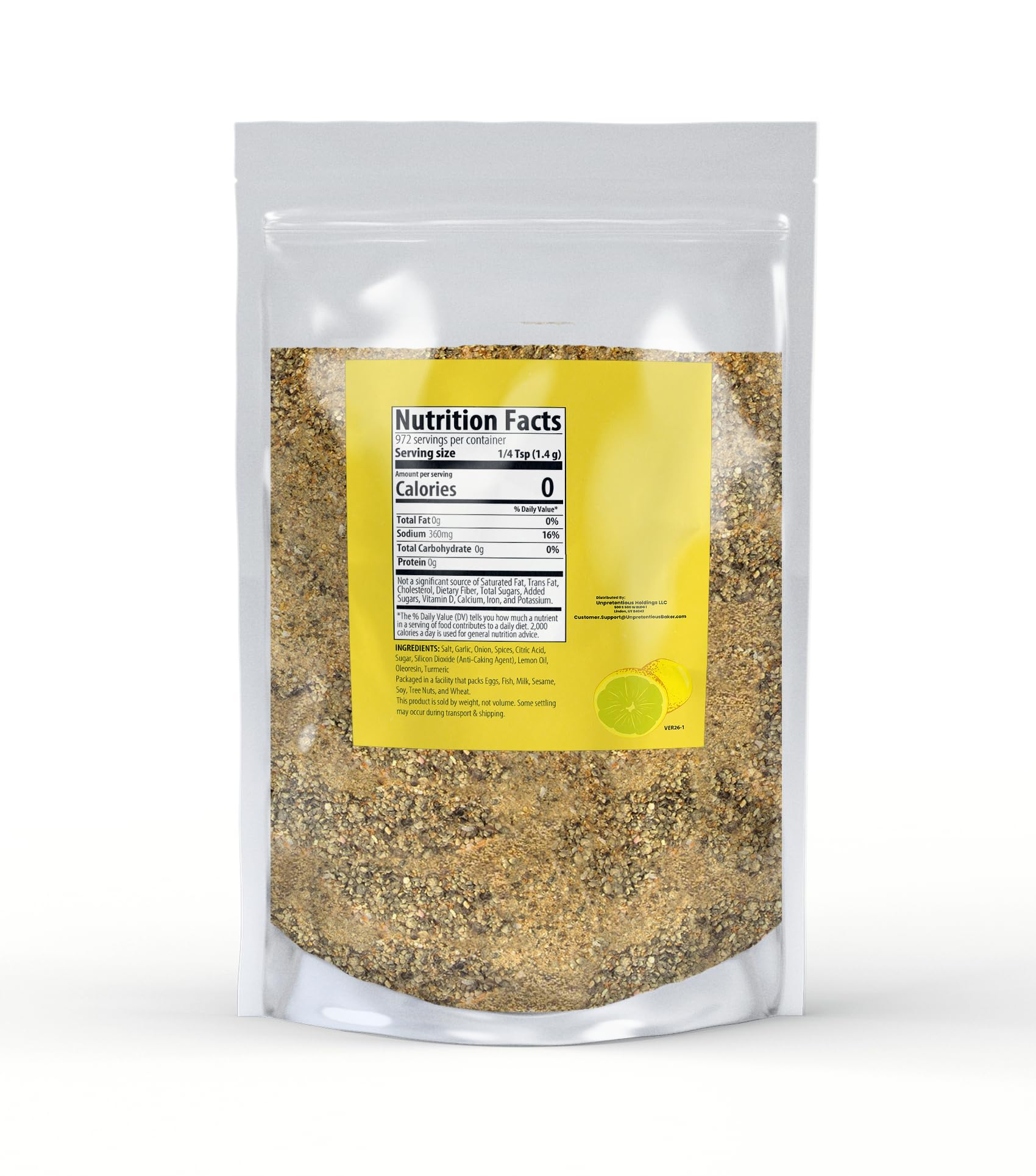 Unpretentious Lemon Pepper Seasoning (3 lb), Great Zesty Flavor, Perfect for Baking or Frying, Delicious Seasoning Blend
