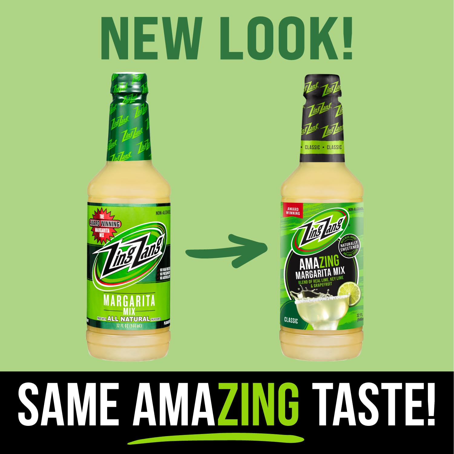 Zing Zang Regular Margarita Cocktail Mix Liquid, Plastic Bottle, 32 Fl Oz