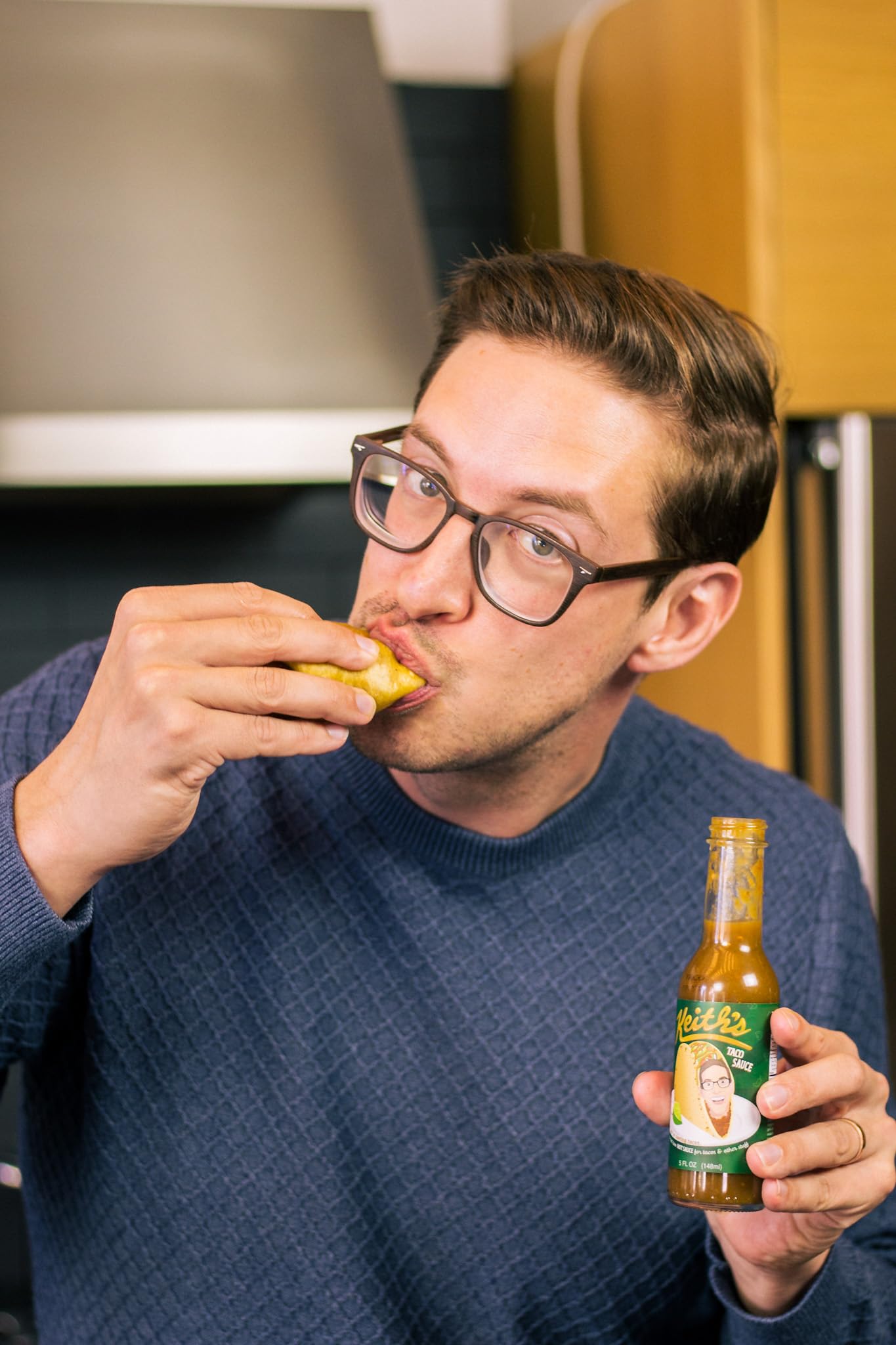 Keith's Taco Sauce by Heatonist, Mild Hot Sauce Made with Natural Ingredients: Serrano & Jalapeno Peppers, 5 fl oz Bottle (1-Pack)