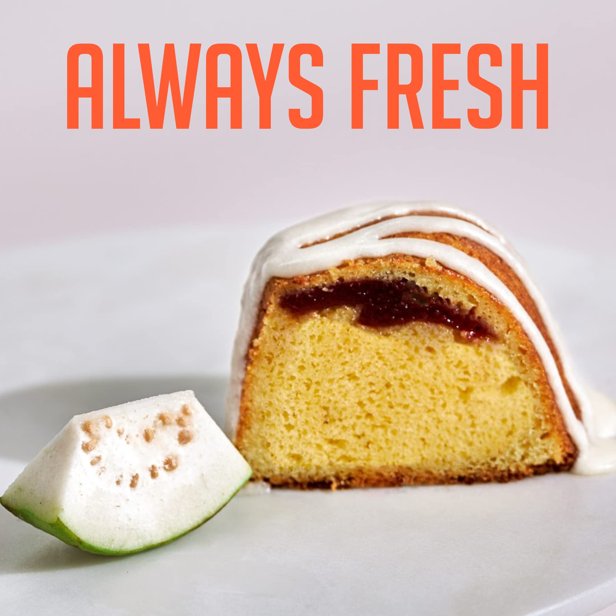 Mo's Bundt Cakes - Happy Birthday Cake, Fresh Guava Bundt Cake Delivered To Your Door - Birthday Gift For Men, Women, Dad, Mom, Husband, Wife, Boys