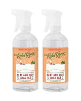 Rebel Green Neat and Tidy Tub & Tile Bathroom Cleaner Spray - Chamomile Orange Blossom Scent - Plant-Based Formula for Showers, Sinks, Tubs, Toilets