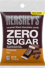 Hershey Sugar Free Variety Pack of 3-3 oz Bags - Special Dark, Caramel Filled, and Chocolate Candy - One Bag of Each - Delicious Zero Sugar Candy