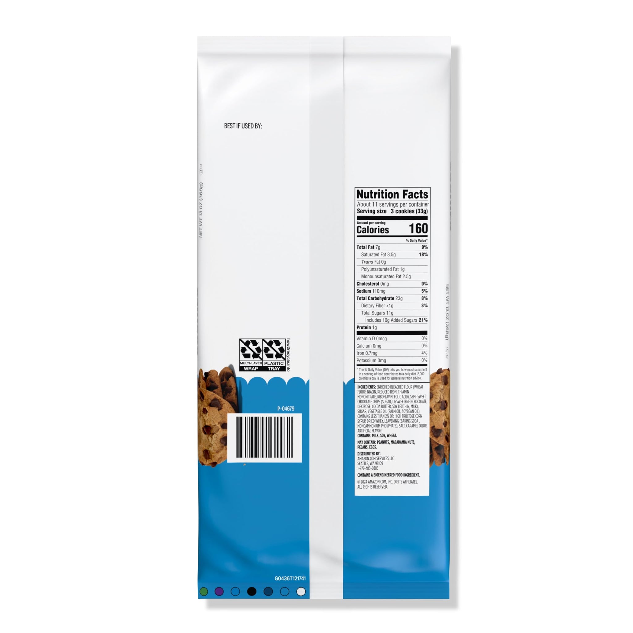 Amazon Grocery, Chocolate Chip Cookies, 13 Oz