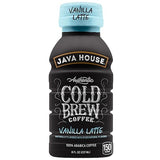 Java House Cold Brew Coffee, 6 Pack of 8oz Bottles, Ready to Drink Instant Cold & Iced Coffee (Vanilla Latte)