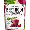 Gya Tea Co Organic Beet Root Powder 1.1 lb (17.64 oz) for Smoothies, Baking & Juice - Raw Beetroot Superfood & Natural Red Food Coloring for Energy