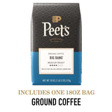 Peet's Coffee, Medium Roast Ground Coffee, 100% Arabica Coffee - Big Bang 18 Ounce Bag