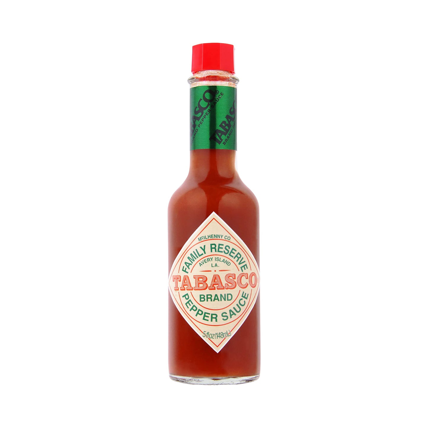 TABASCO Brand Family Reserve Pepper Sauce, Mild Hot Sauce, Glass Bottle, Exclusive Familial Taste, Hand Selected Pepper Blend & White Wine Vinegar