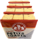 Three Little Pigs Imported Petit Toast. Light And Crispy Original Toasted Wheat Bread Cracker 4-2.8oz PACK Bundle With Kokobunch Kit.