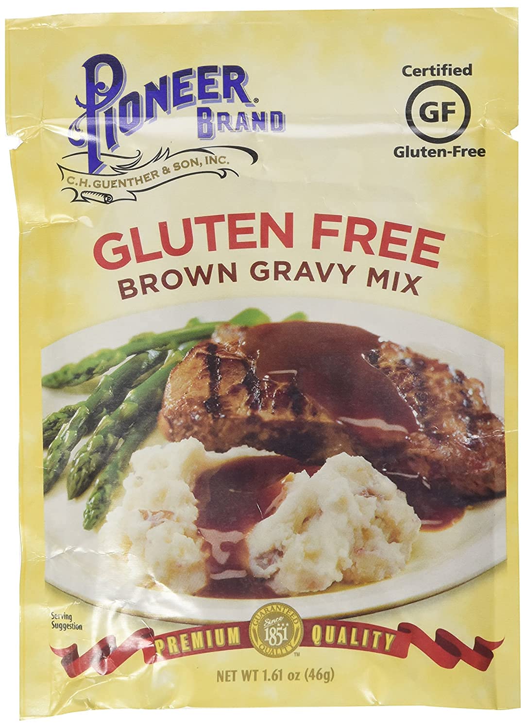 Pioneer Brand Gravy Mix Packets - Makes 2 Cups (Pack of 12) (Gluten Free Brown)