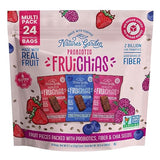 Nature's Garden Probiotic Fruichias Variety Pack - 24 Pack x 0.7oz, Probiotic Fruit Snack with Chia Seeds, Strawberry, Blueberry, Raspberry , No Sugar