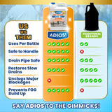 Adios! Professional Grease Trap Cleaner for FOG - Cleans Fats, Oils & Grease from Drains Pipes, Safe Enzyme Based Formula for Preventative Maintenance