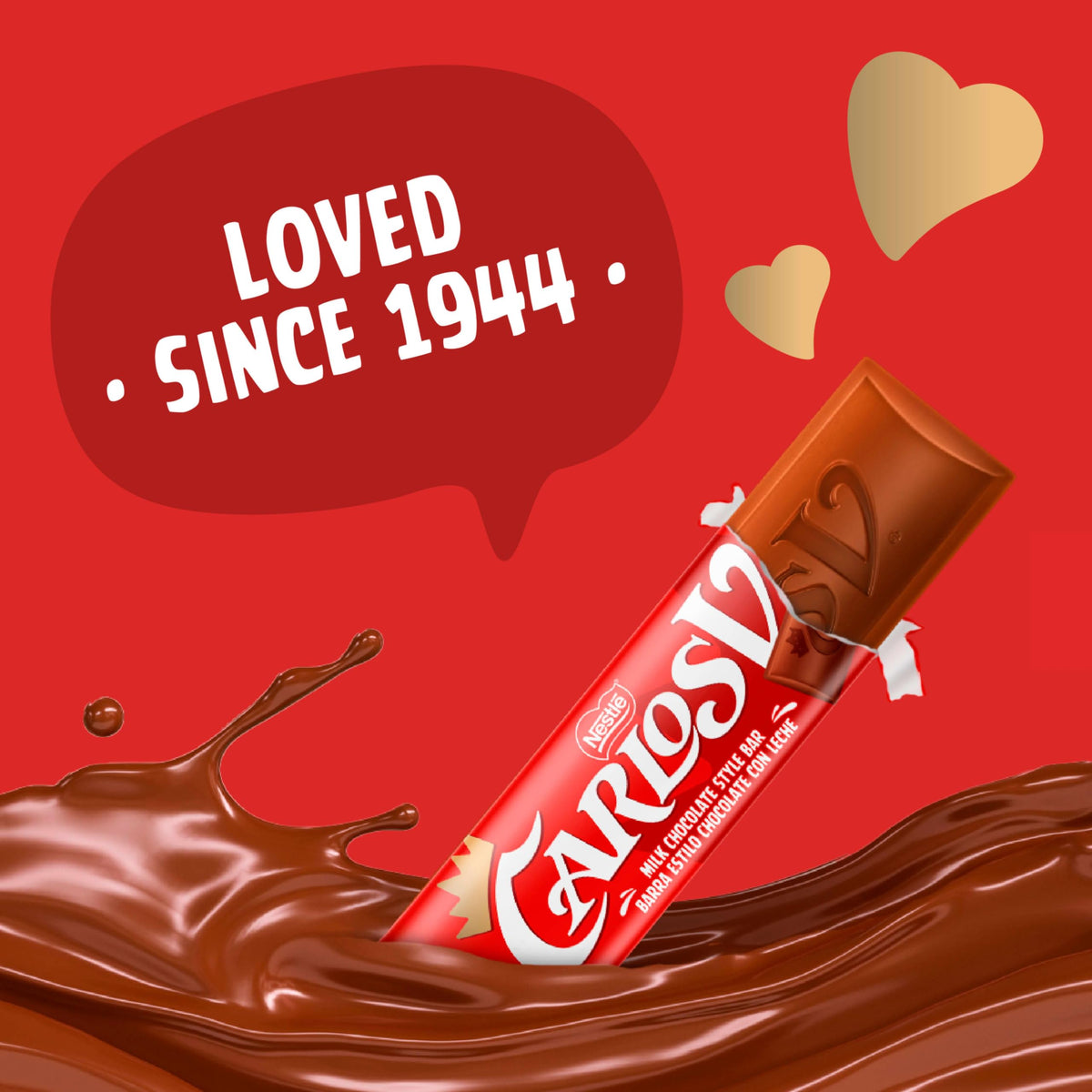 Carlos V Milk Chocolate Style Full-Size Mexican Candy Bar - 96 Count, 0.63 Oz