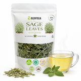 Blentolia Sage Tea - 100% Natural Dried Sage Leaves - Herbal Wellness Tea for Relaxation, Digestion & Immune Support - 50g Resealable Pouch
