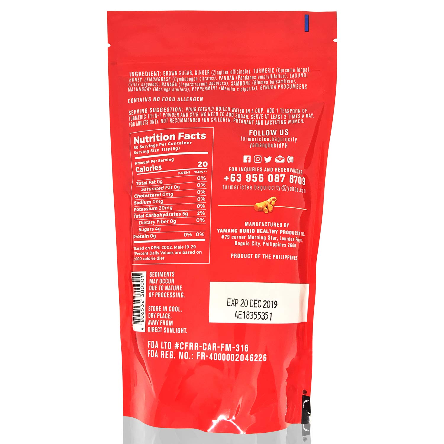Yamang Bukid's Turmeric 10-in-1 Herbal Tea 400g