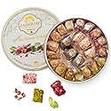 Zaitoune Turkish Delight Mix - 9 oz | Luxury Coatings of Pomegranate, Pistachio, Coconut, Kataifi & Rose | Authentic Lokum Sweet Assortment in a