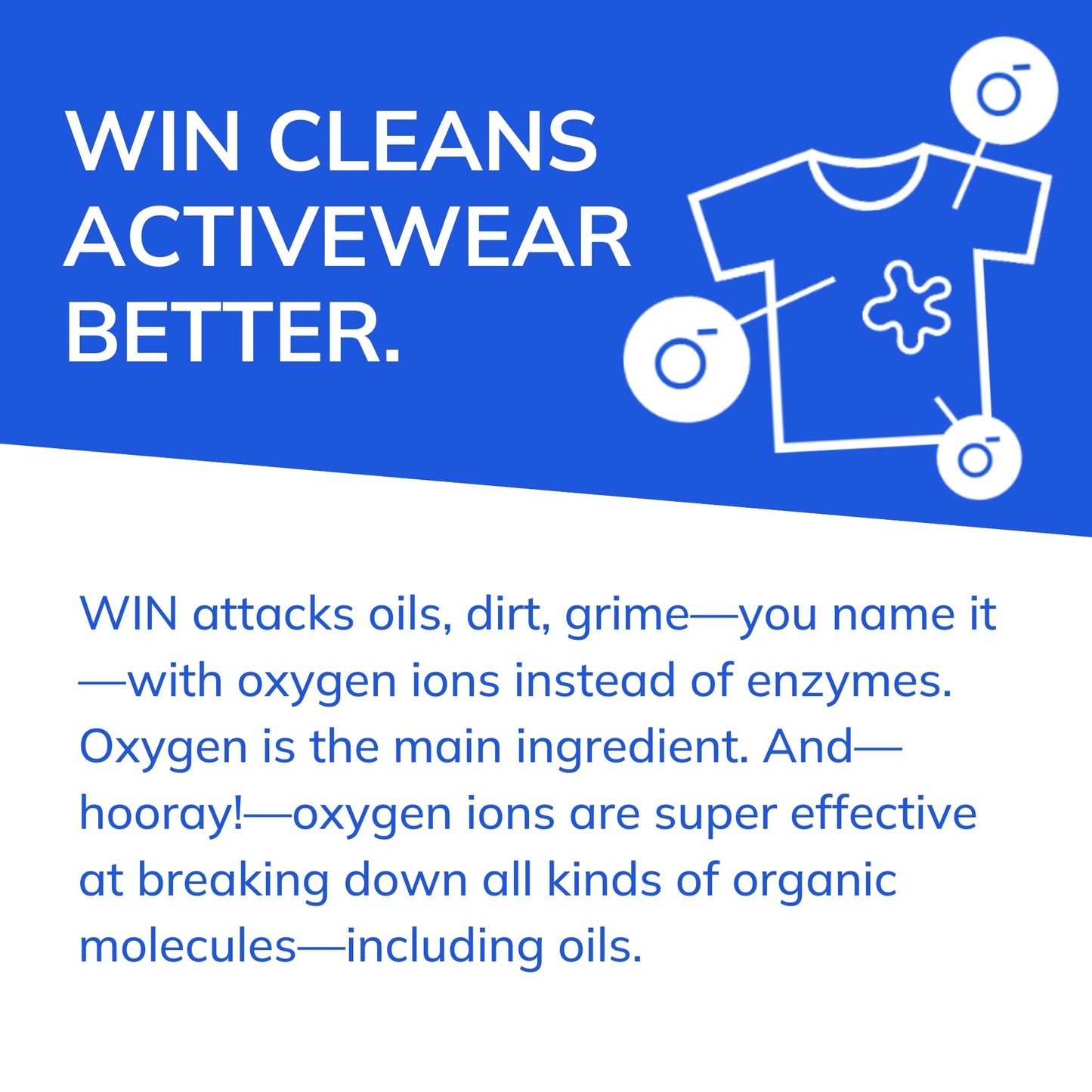 WIN Activewear Detergent - Active Fresh - 32oz Bottle - Sports Detergent for Sweaty Workout Clothes and Team Uniforms