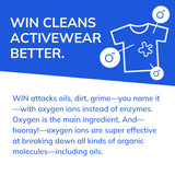 WIN Activewear Detergent - Active Fresh - 32oz Bottle - Sports Detergent for Sweaty Workout Clothes and Team Uniforms